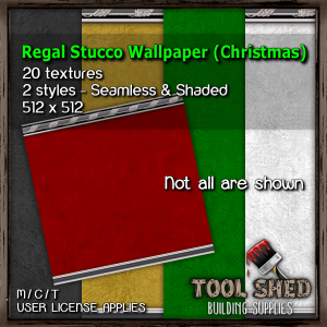 Tool Shed - Regal Stucco Wallpaper (Christmas) Ad