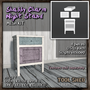 Tool Shed - Shabby Charm Night Stand Mesh Kit Ad