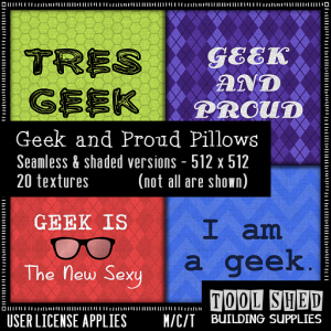 Tool Shed - Geek and Proud Pillows Ad