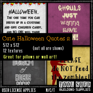 Tool Shed - Cute Halloween Quotes 2 Ad