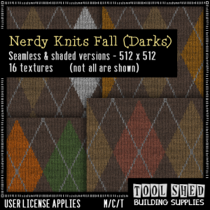 Tool Shed - Nerdy Knits Fall - Darks Ad