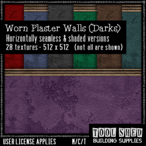 Tool Shed - Worn Plaster Walls - Darks Ad
