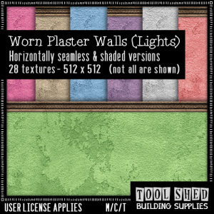 Tool Shed - Worn Plaster Walls - Lights Ad