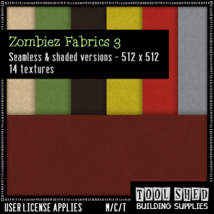 Tool Shed - Zombiez Fabrics 3 Ad