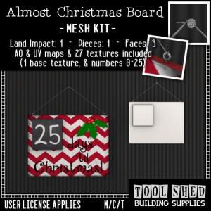 Tool Shed - Almost Christmas Board Mesh Kit Ad