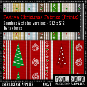 Tool Shed - Festive Christmas Fabrics - Prints Ad
