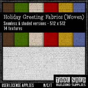 Tool Shed - Holiday Greeting Fabrics - Woven Ad