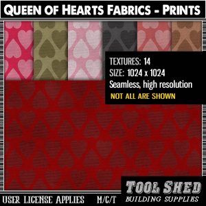 Tool Shed - Queen of Hearts Fabrics - Print Ad