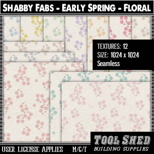 Tool Shed - Shabby Fabs - Early Spring - Floral Ad
