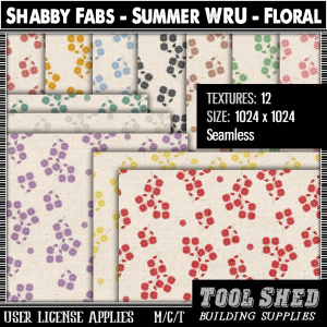 Tool Shed - Shabby Fabs - Summer WRU - Floral Ad