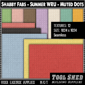 Tool Shed - Shabby Fabs - Summer WRU - Muted Dots Ad