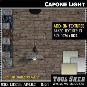 Tool Shed - Capone Light Add-On Textures Ad