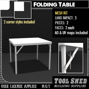 Tool Shed - Folding Table Mesh Kit Ad