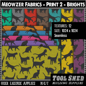 Tool Shed - Meowzer Fabrics - Print 2 Brights Ad