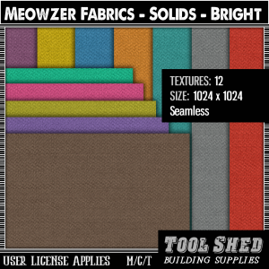 Tool Shed - Meowzer Fabrics - Solid Brights Ad