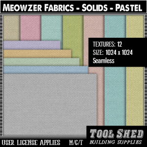 Tool Shed - Meowzer Fabrics - Solid Pastels Ad