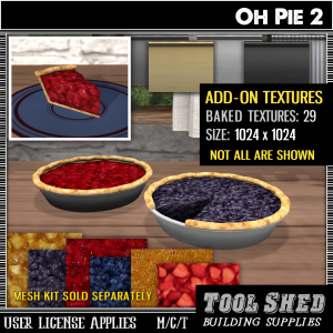 Tool Shed - Oh Pie 2 Add-On Textures Ad