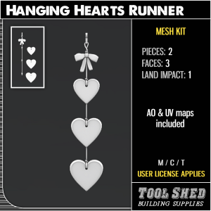 Tool Shed - Hanging Hearts Runner Mesh Kit Ad