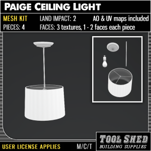 Tool Shed - Paige Ceiling Light Mesh Kit Ad