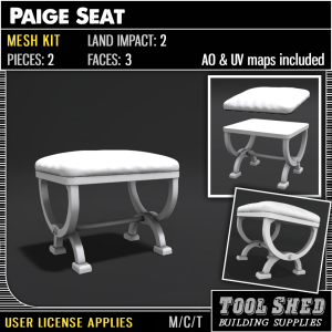 Tool Shed - Paige Seat Mesh Kit Ad