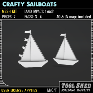 Tool Shed - Crafty Sailboats Mesh Kit Ad